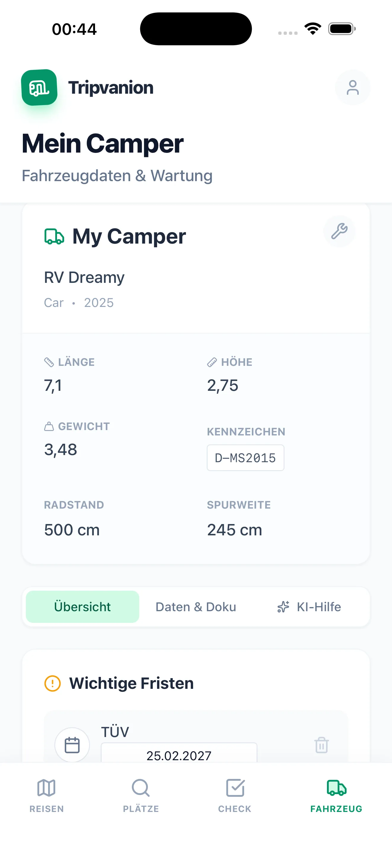 Digitales Fahrzeughandbuch